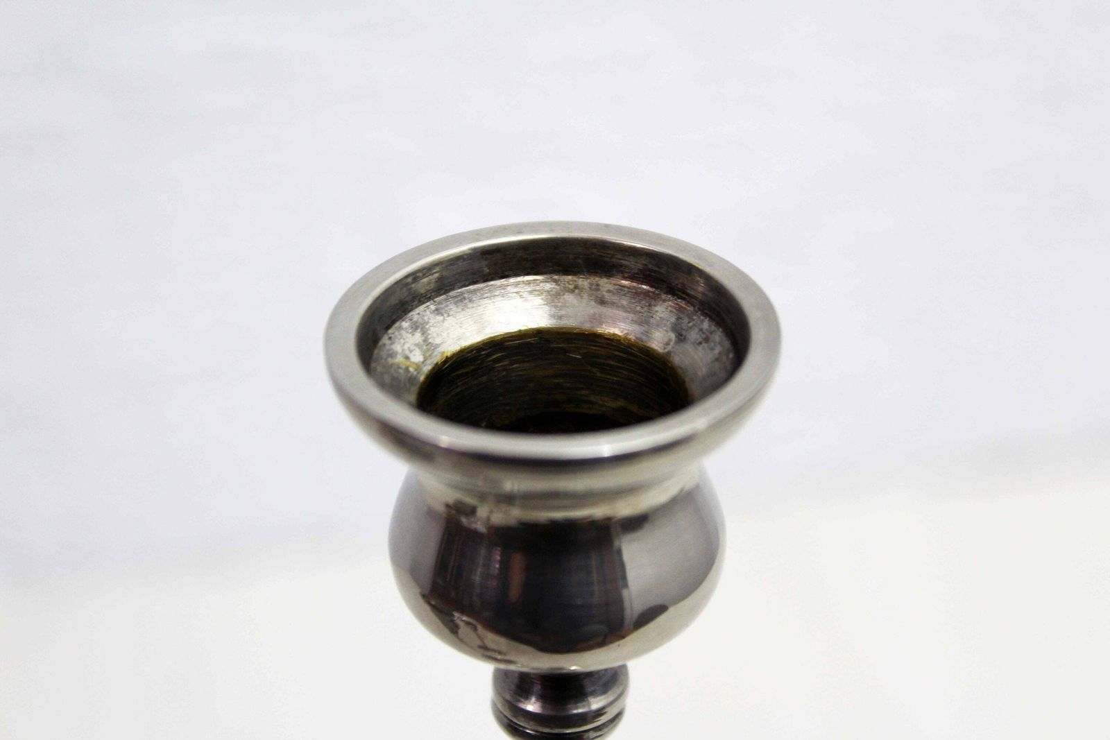 Trio Of Silver Metal Candlesticks From The 1950s photo 170.0