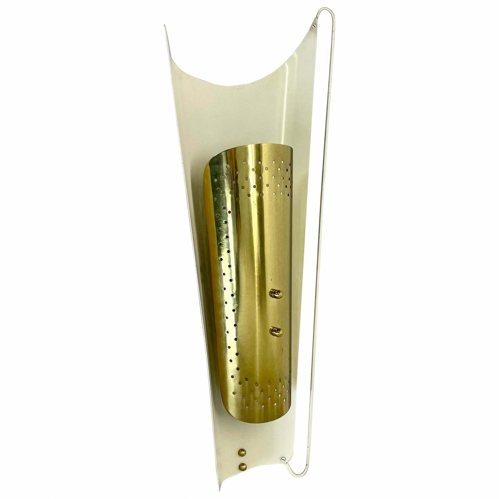 Unique Large 65cm Italian Stilnovo Style Theatre Wall Light Object, Italy 1950s