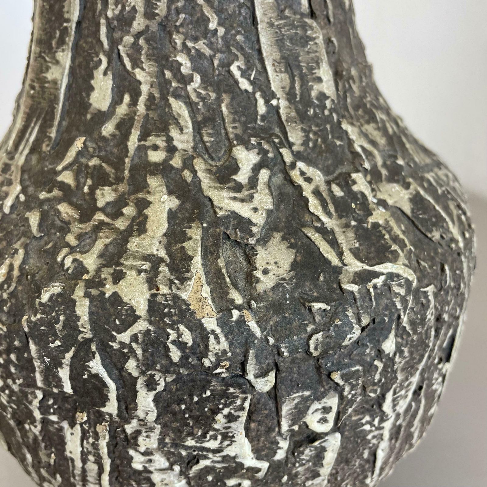 Rare 35cm Grey Brutalist Fat Lava Ceramic Vases By Ilkra Ceramics, Germany 1970s photo vinterior