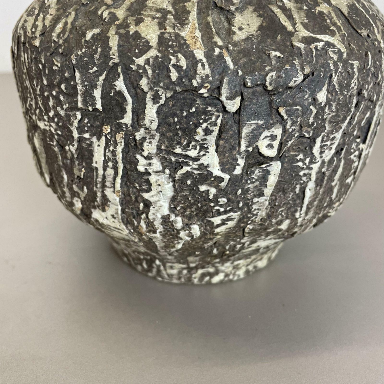 Rare 35cm Grey Brutalist Fat Lava Ceramic Vases By Ilkra Ceramics, Germany 1970s photo buy