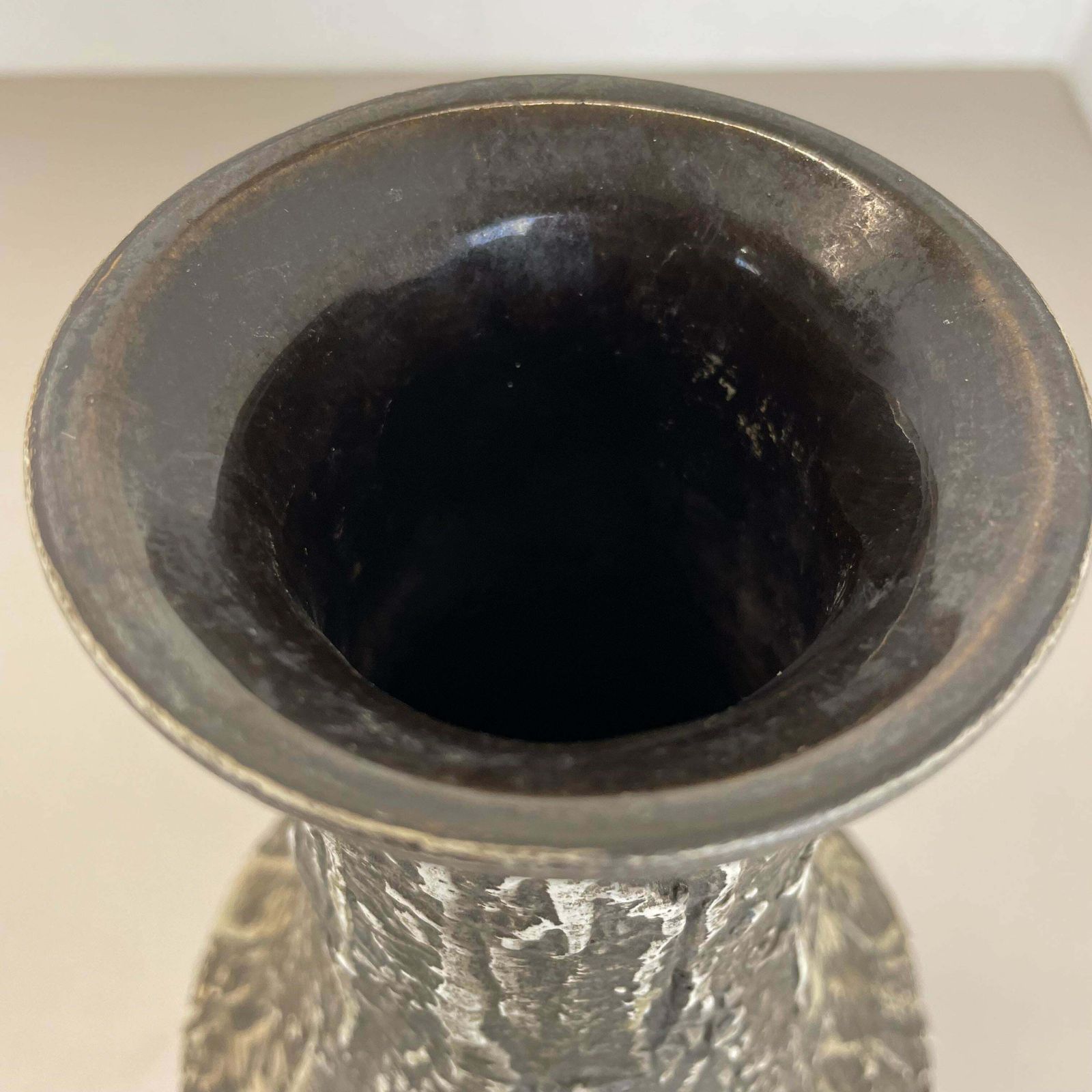 488.0 Rare 35cm Grey Brutalist Fat Lava Ceramic Vases By Ilkra Ceramics, Germany 1970s photo