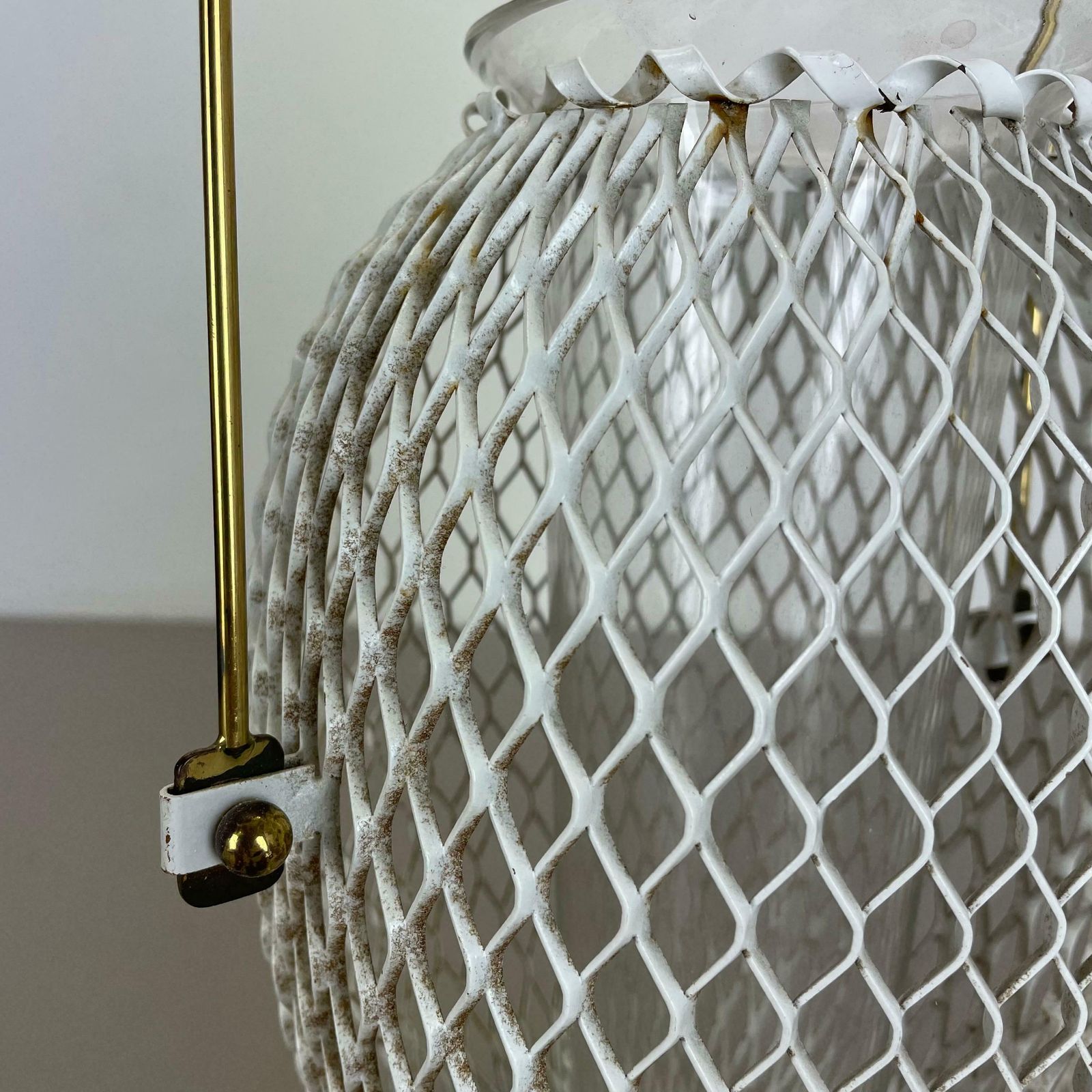 800.0 Modernist Metal Mategot Style Vase Flower Pot Plant Stands Element, France 1950s photo