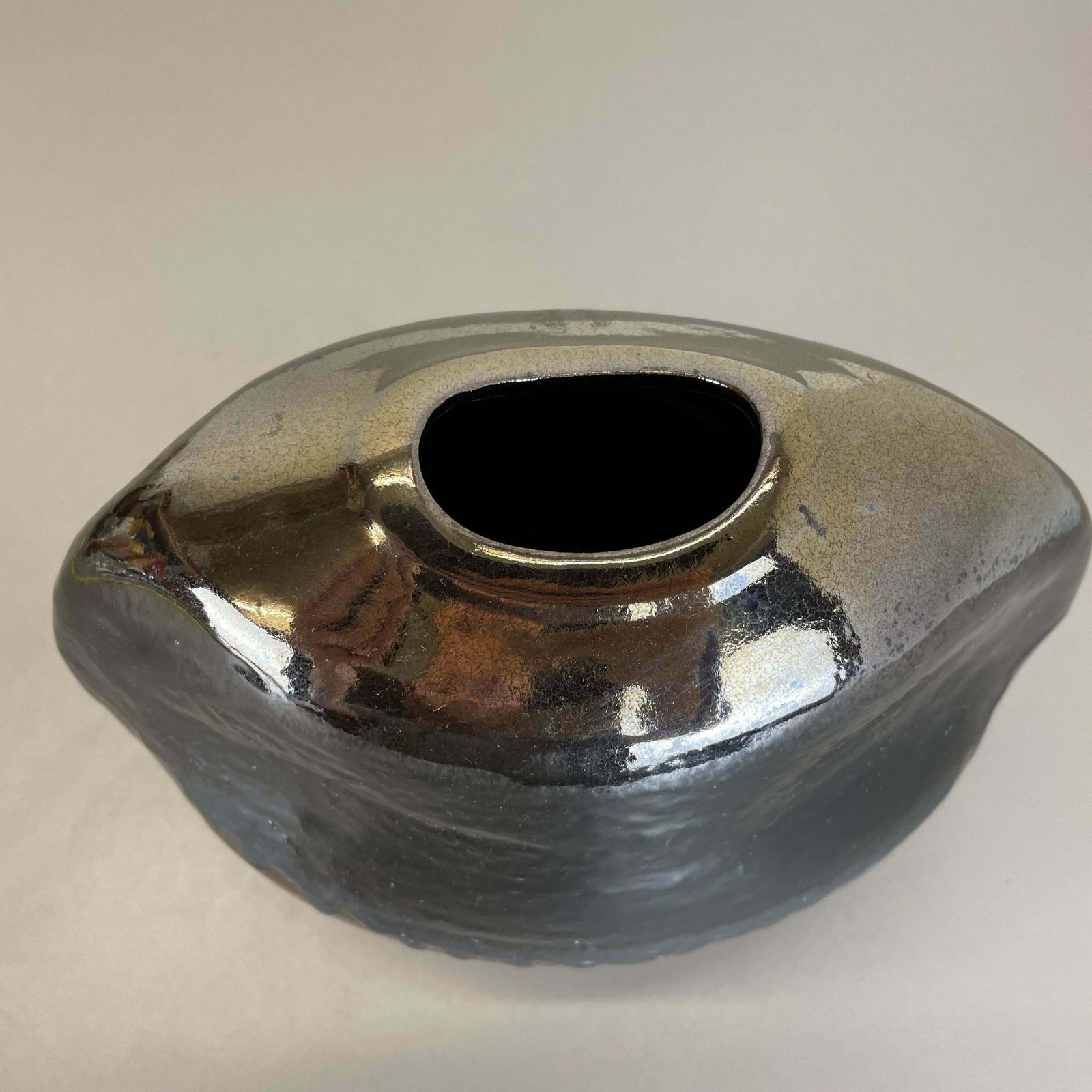 photo vintage Huge 24cm Studio Pottery Vase Object By Heiner Balzar For Steuler, Germany, 1970