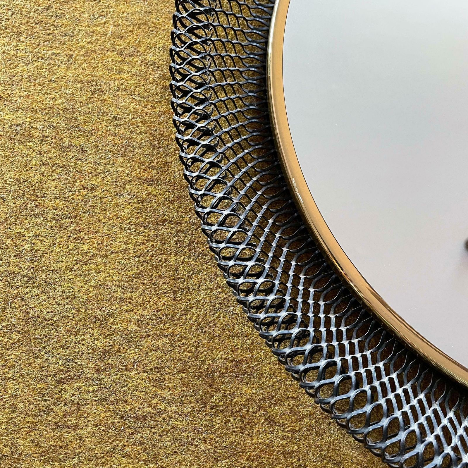 Original Midcentury Bauhaus Rigituelle Mategot Style Mirror, France, 1950s photo 1243.0