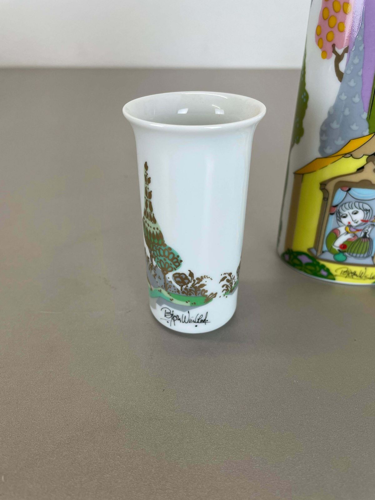 Set Of 3 Porcelain Vase By Björn Wiinblad For Rosenthal Studio Line Germany 1970 photo vintage