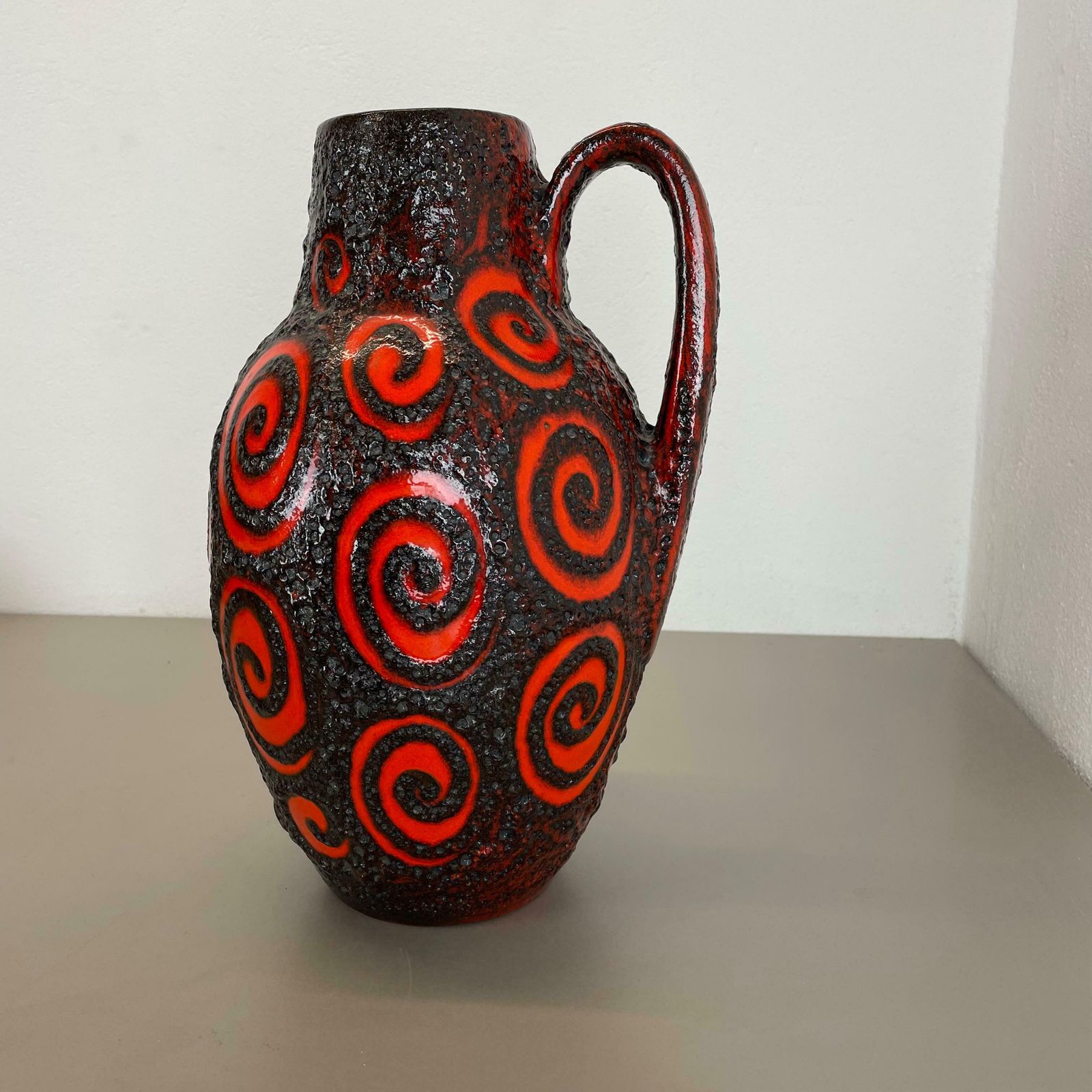 Large 38cm Pottery Fat Lava "Super Glaze" 279 38 Floor Vase By Scheurich, 1970s photo for sale