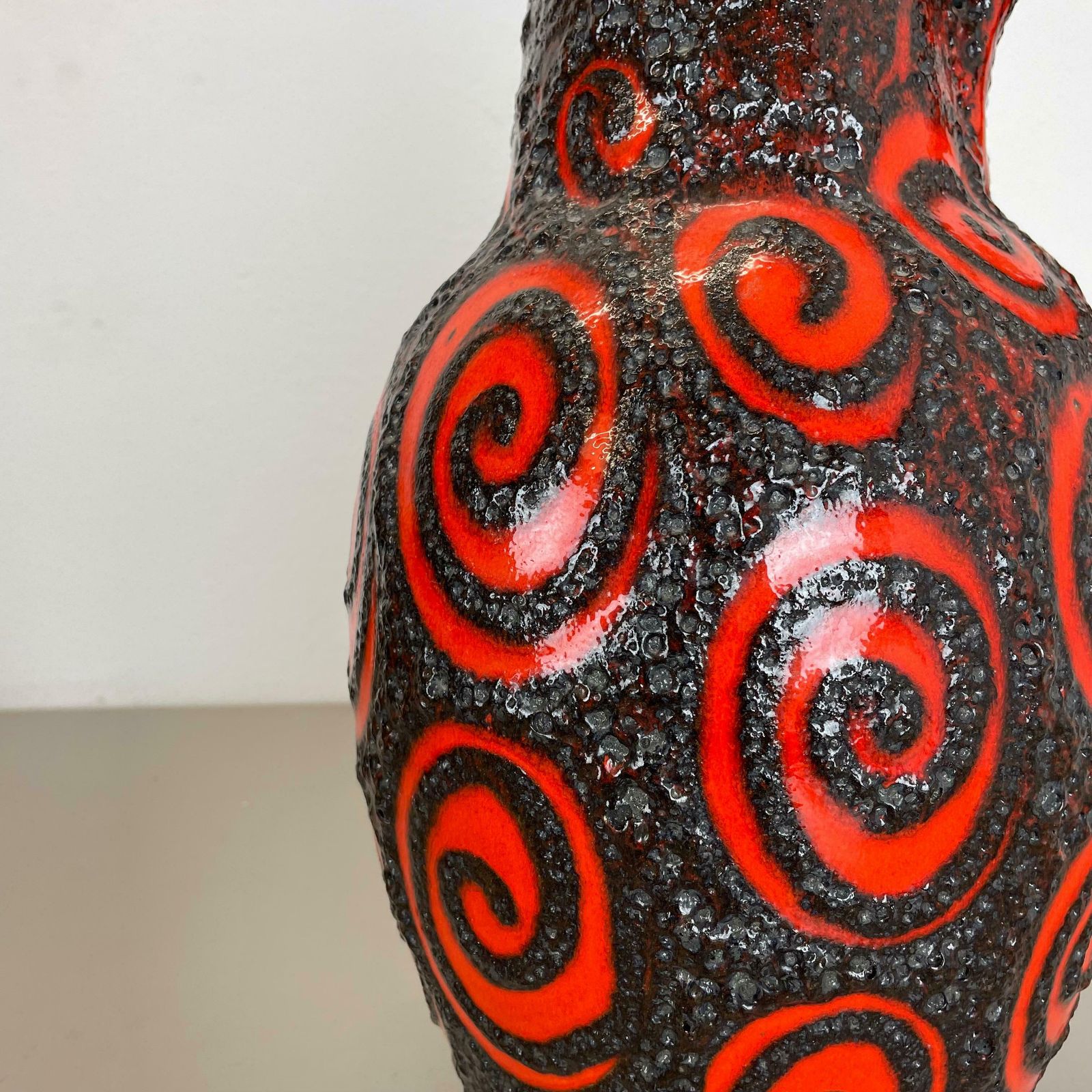 Large 38cm Pottery Fat Lava "Super Glaze" 279 38 Floor Vase By Scheurich, 1970s photo 799.0