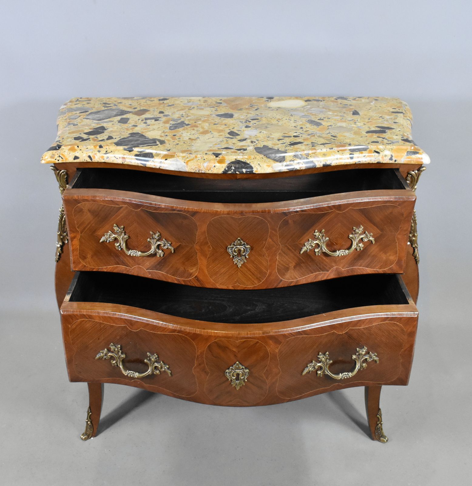 Furniture French Bombe Commode Louis XV Style photo