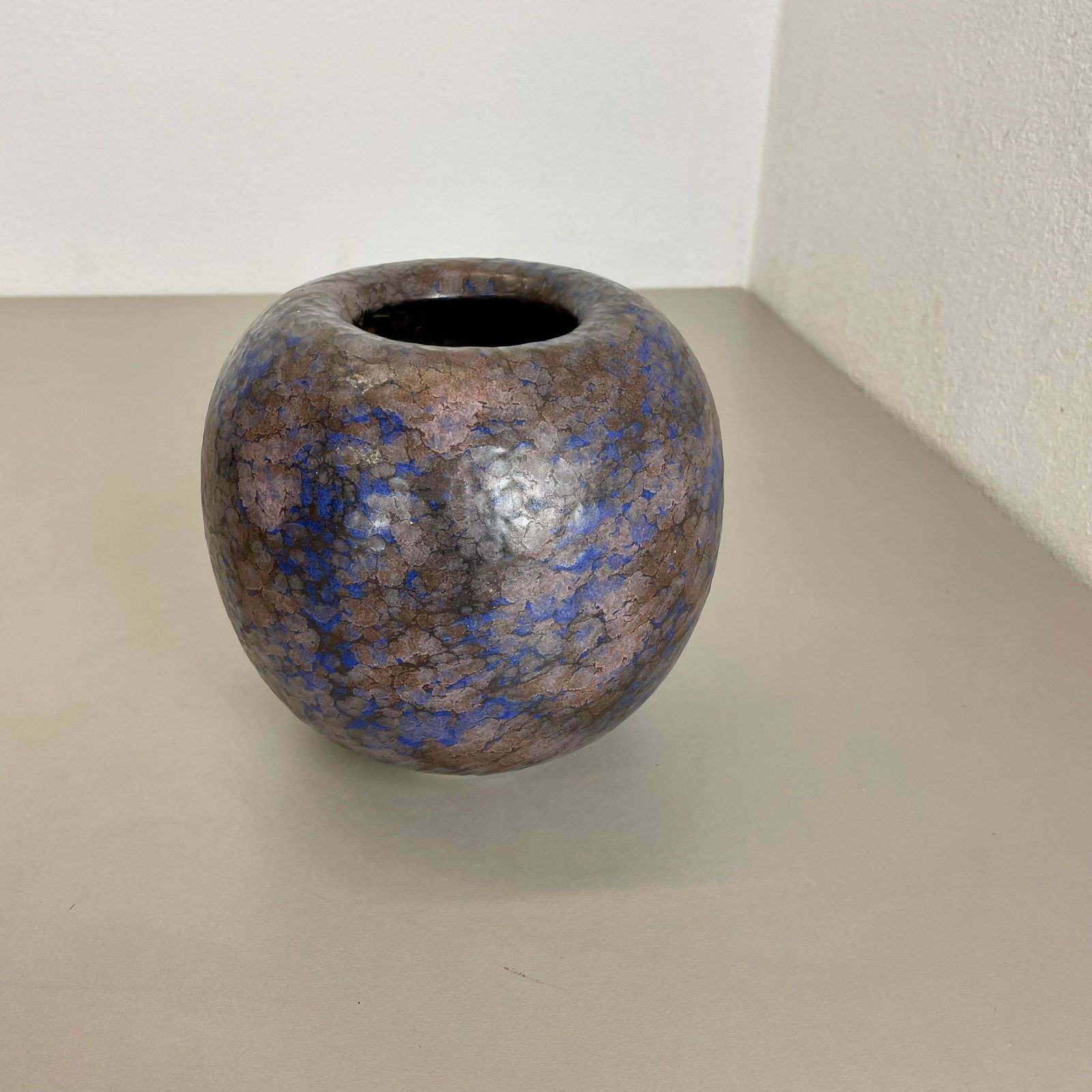 Super Rare Pottery Fat Lava Multi Color "802 2" Ball Vase Made By Ruscha, 1970s photo for sale