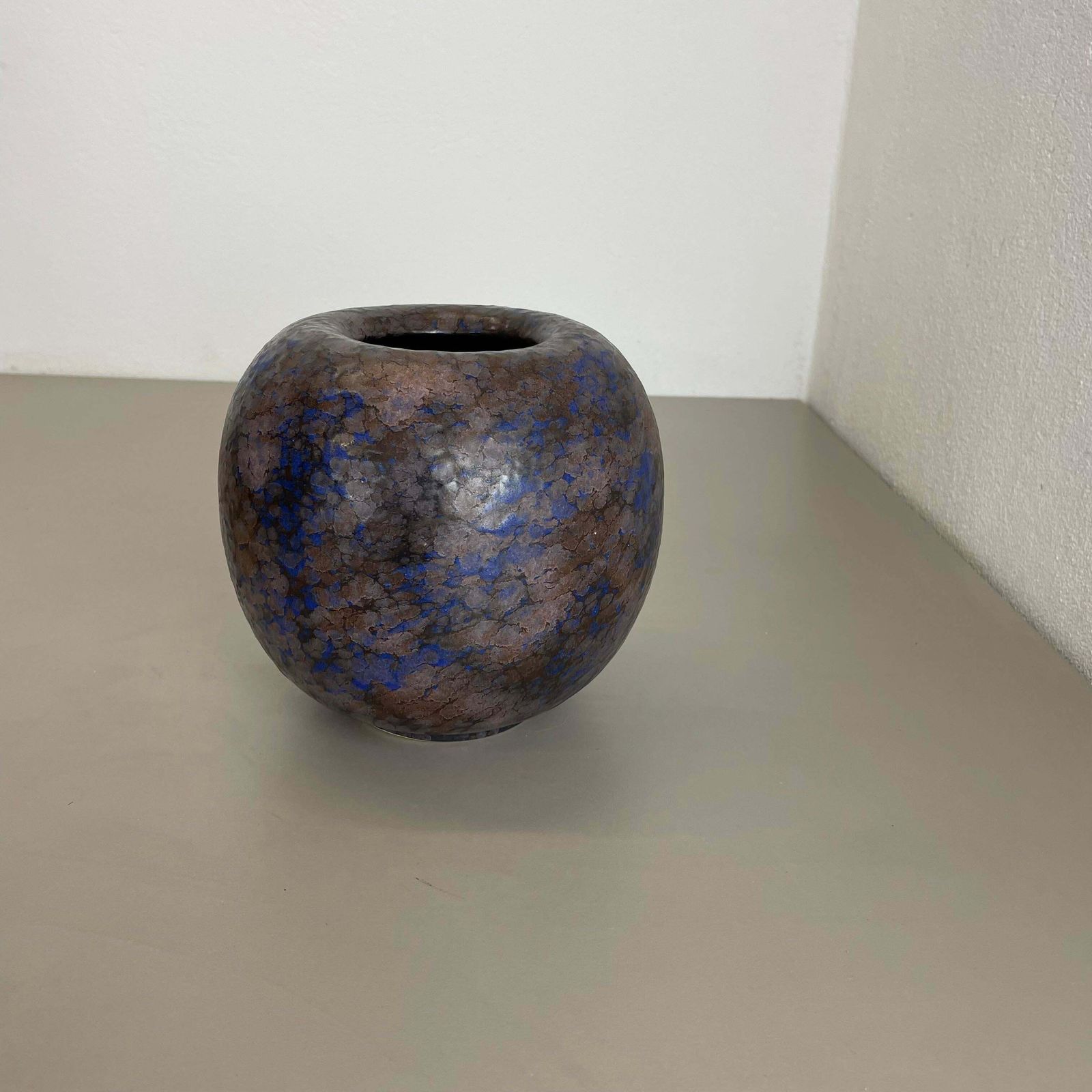 Super Rare Pottery Fat Lava Multi Color "802 2" Ball Vase Made By Ruscha, 1970s photo Home Decor
