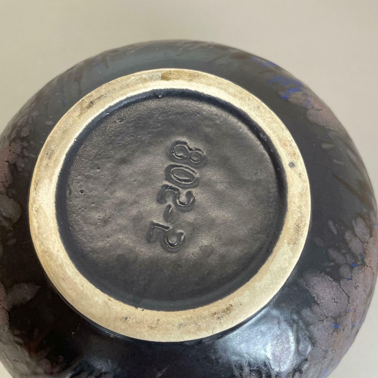 photo buy Super Rare Pottery Fat Lava Multi Color "802 2" Ball Vase Made By Ruscha, 1970s
