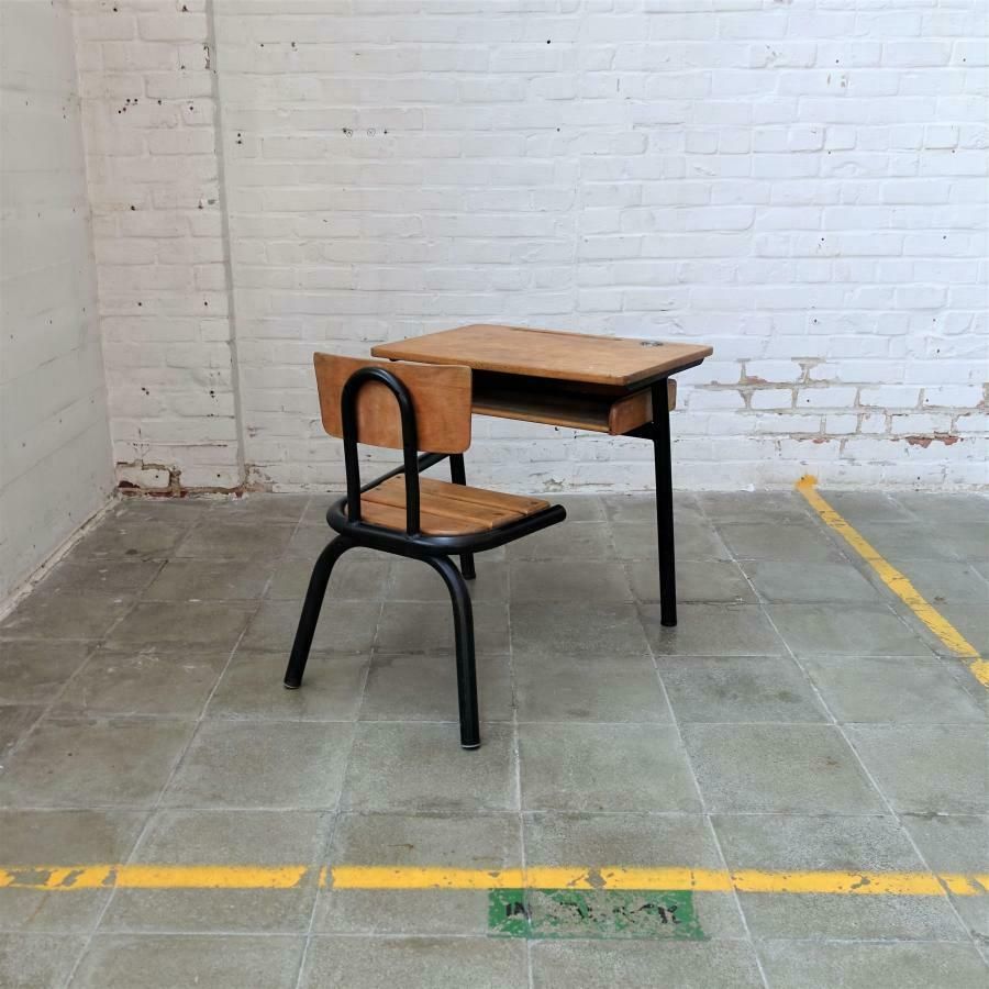 Vintage French Schoolbench, Mid 20th Century