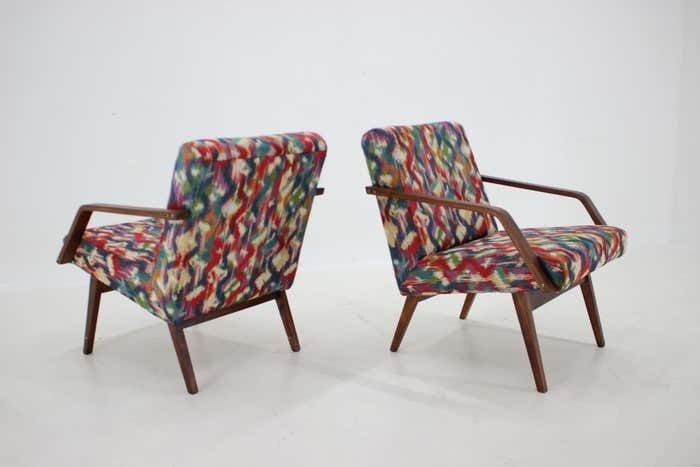 1960s Pair Of Restored Armchairs  Czechoslovakia photo Furniture