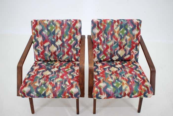 1960s Pair Of Restored Armchairs  Czechoslovakia photo vinterior