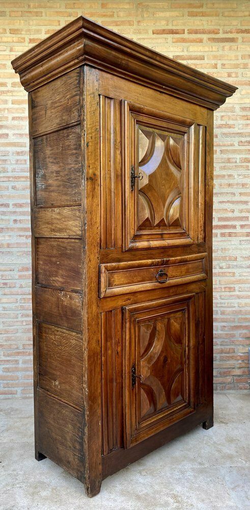 Antique Dutch Baroque Light Oak Cupboard Or Cabinet, 18th Century photo 10002.0