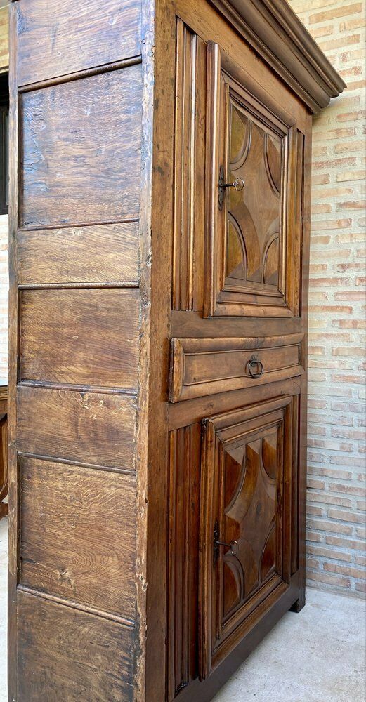 photo furniture Antique Dutch Baroque Light Oak Cupboard Or Cabinet, 18th Century