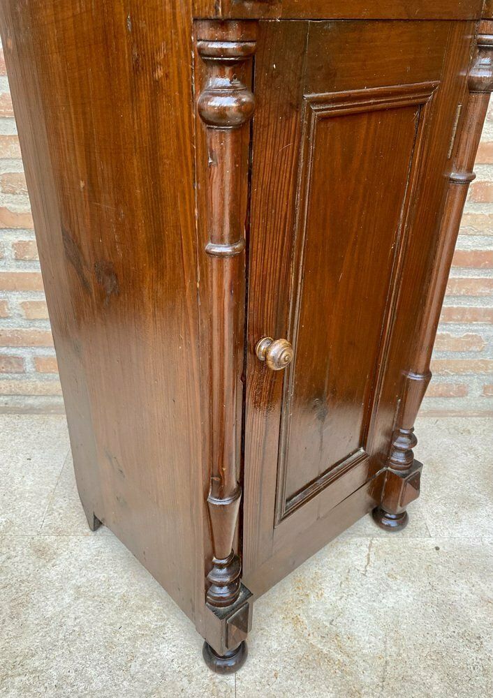 Antique Louis XVI Nightstands With White Marble Tops, 1890s, Set Of 2 photo buy