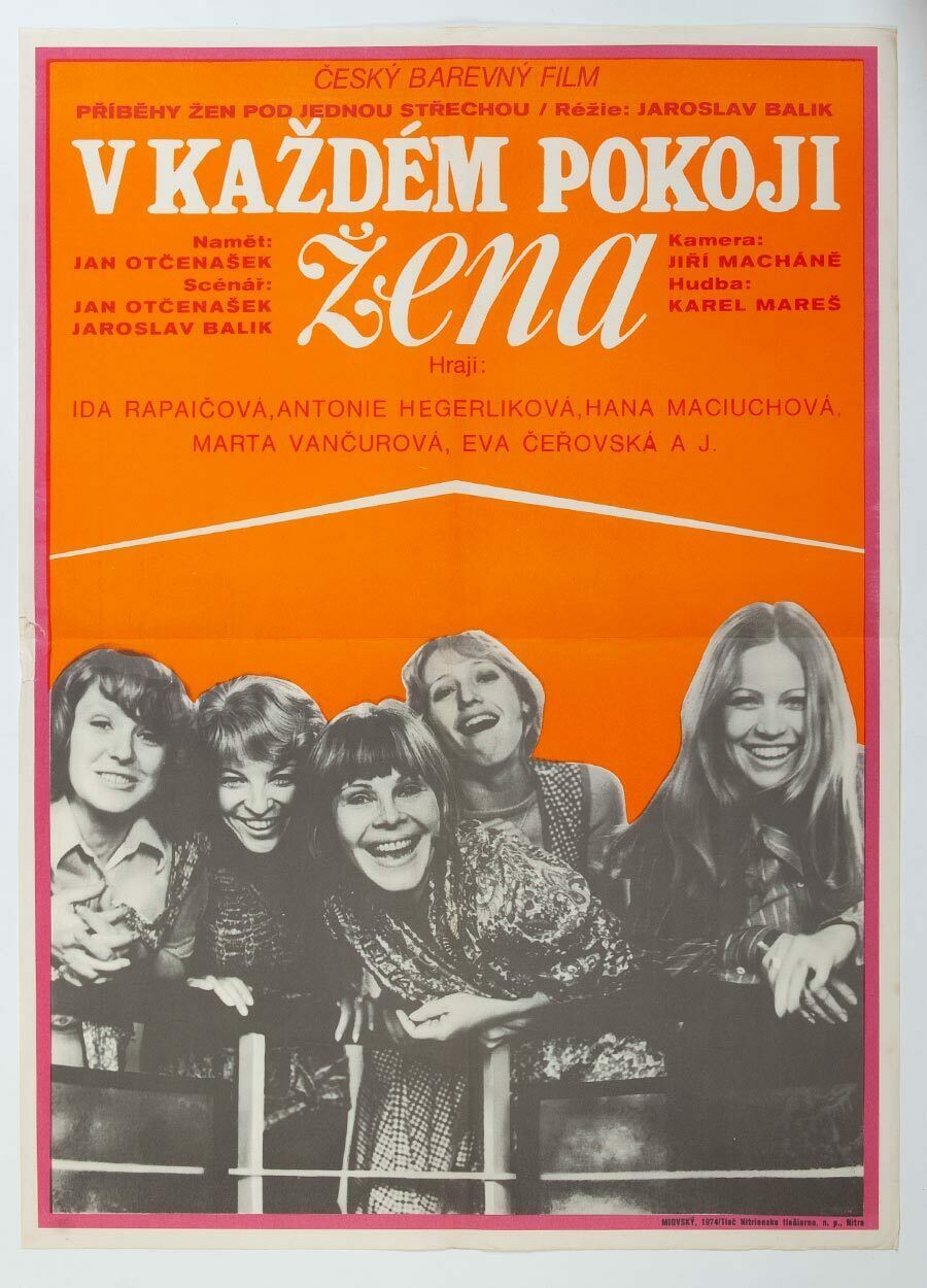 Movie Poster, Woman In Every Room, Vasil Miovský, 1974