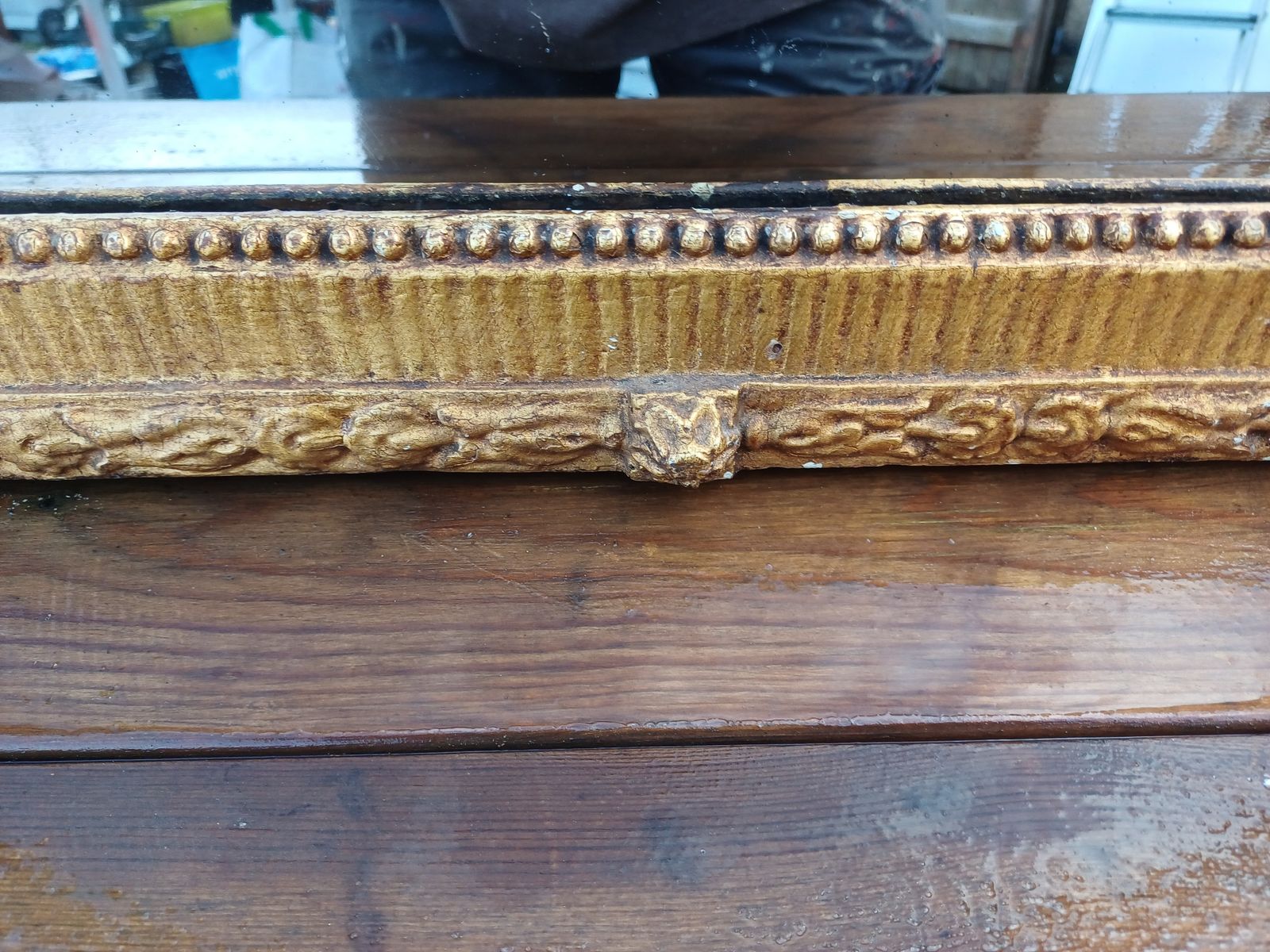 19th Century Wood And Golden Stucco Mirror photo vinterior
