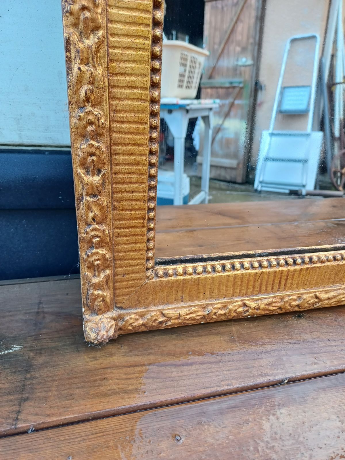 19th Century Wood And Golden Stucco Mirror photo buy