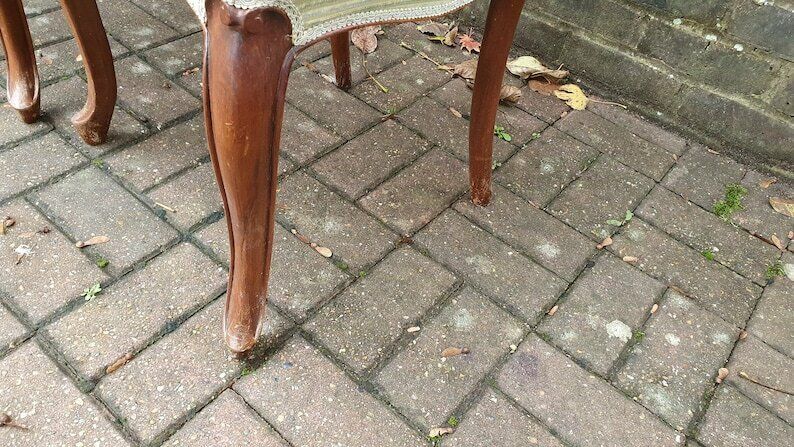 Vintage Mahogany Pair Of Balloon Back Upholstered Chairs photo buy