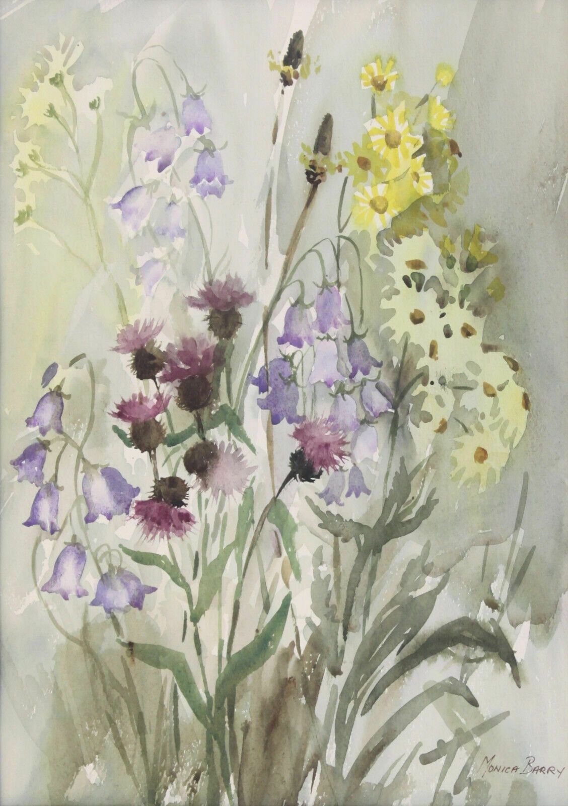 Watercolour Of Bluebells By Monica Barry. photo furniture