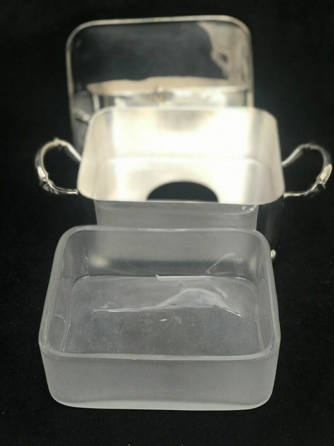 Butter Dish With Lid Victorian Crystal Silver Plated Antique Lidded Cheese Sardines Box Pot Condiments Wedding Gift English Tableware Decor photo vinterior
