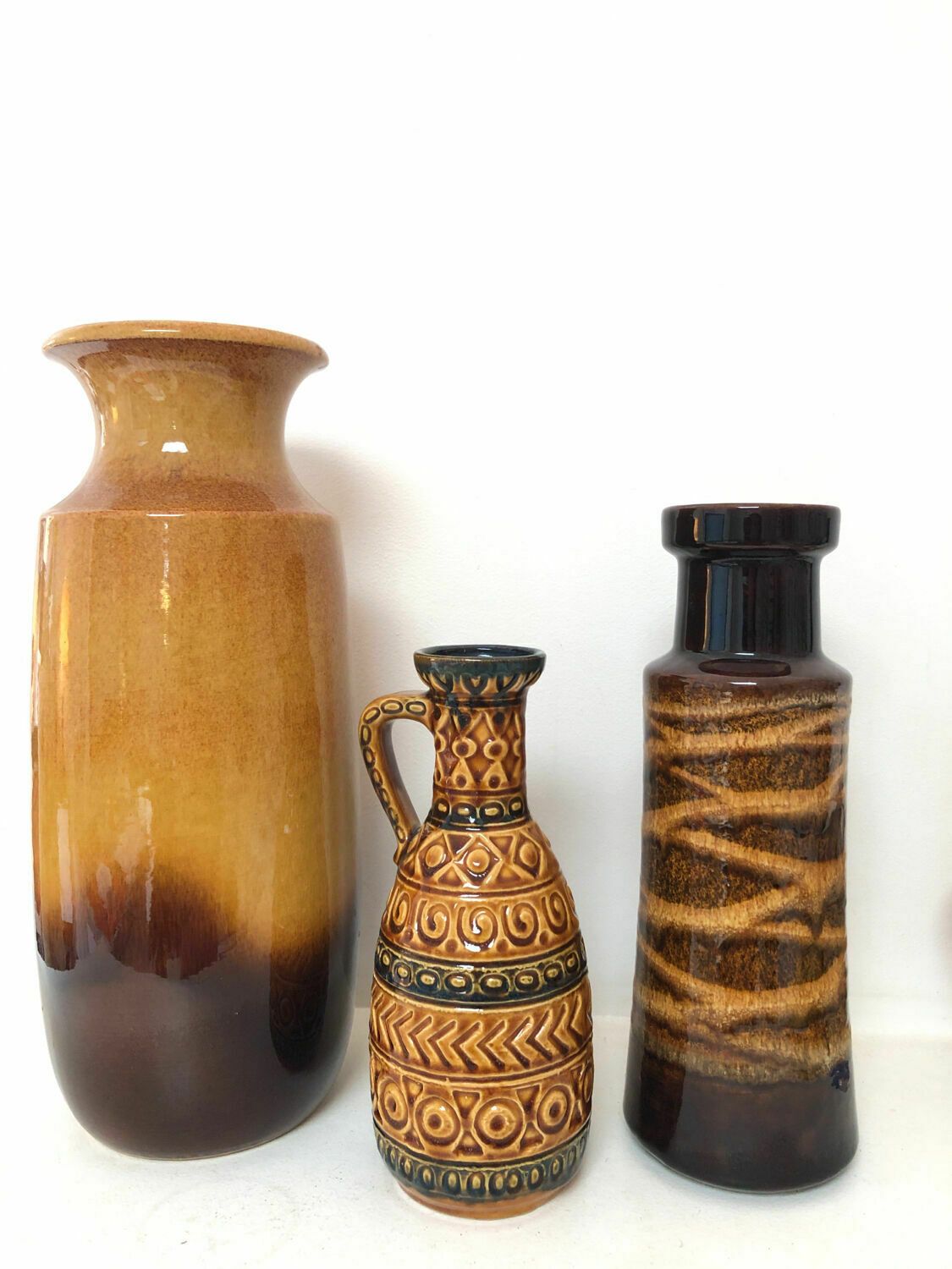 Composition Of 3 German Vases W. Germany, 1970