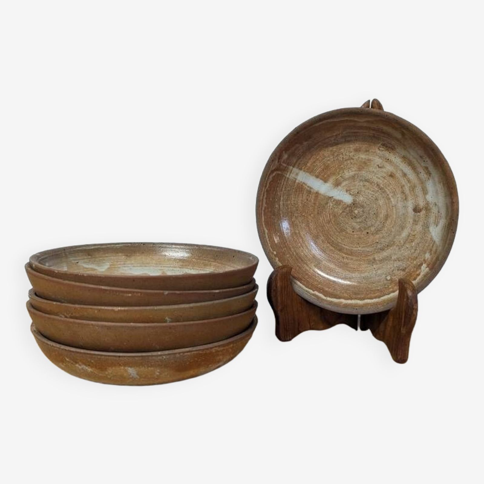 6 Stoneware Plates