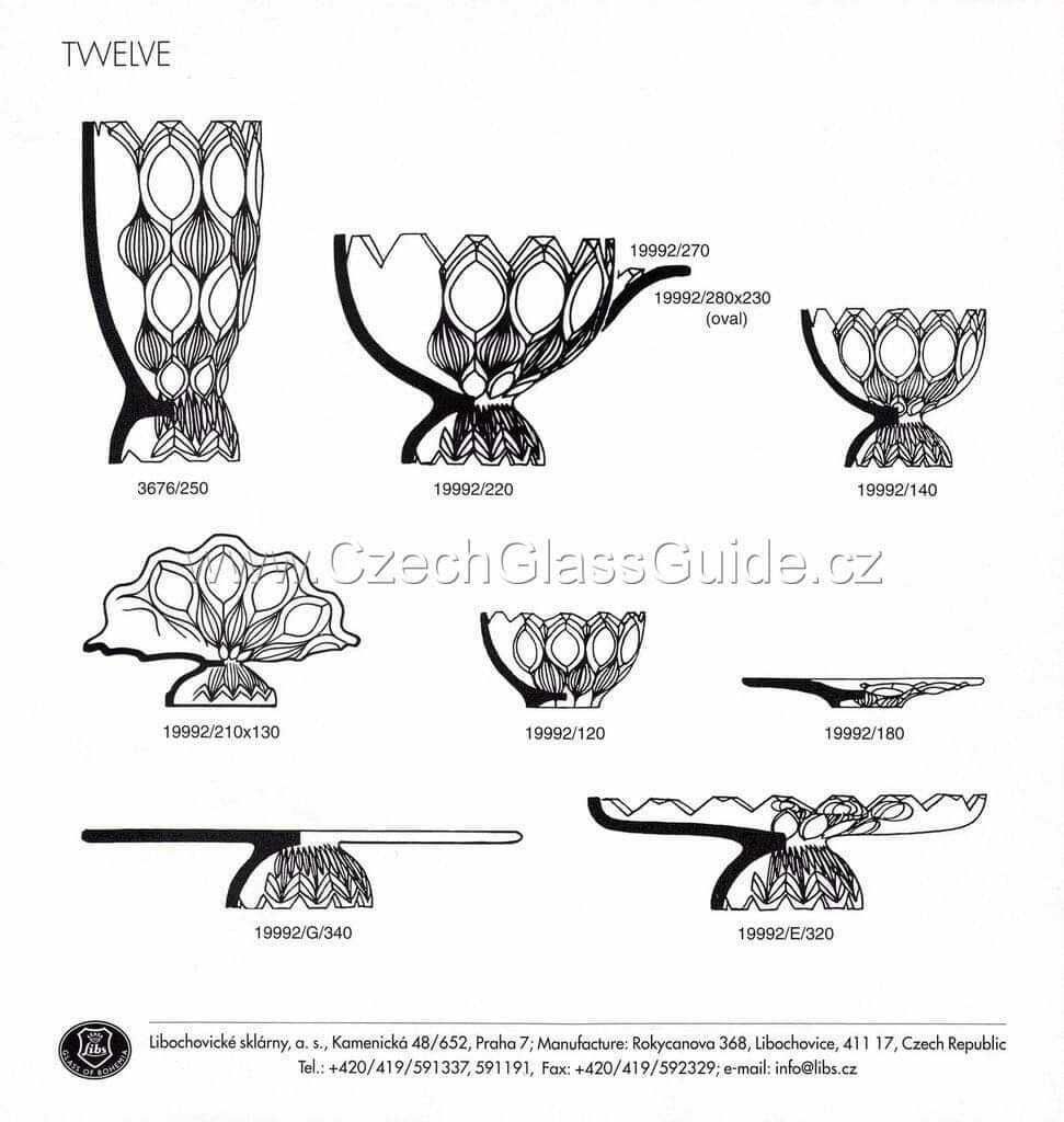 Unique Pressed Glass Bowl, Tulip Collection Hermanowa Hut, 1957 photo vintage