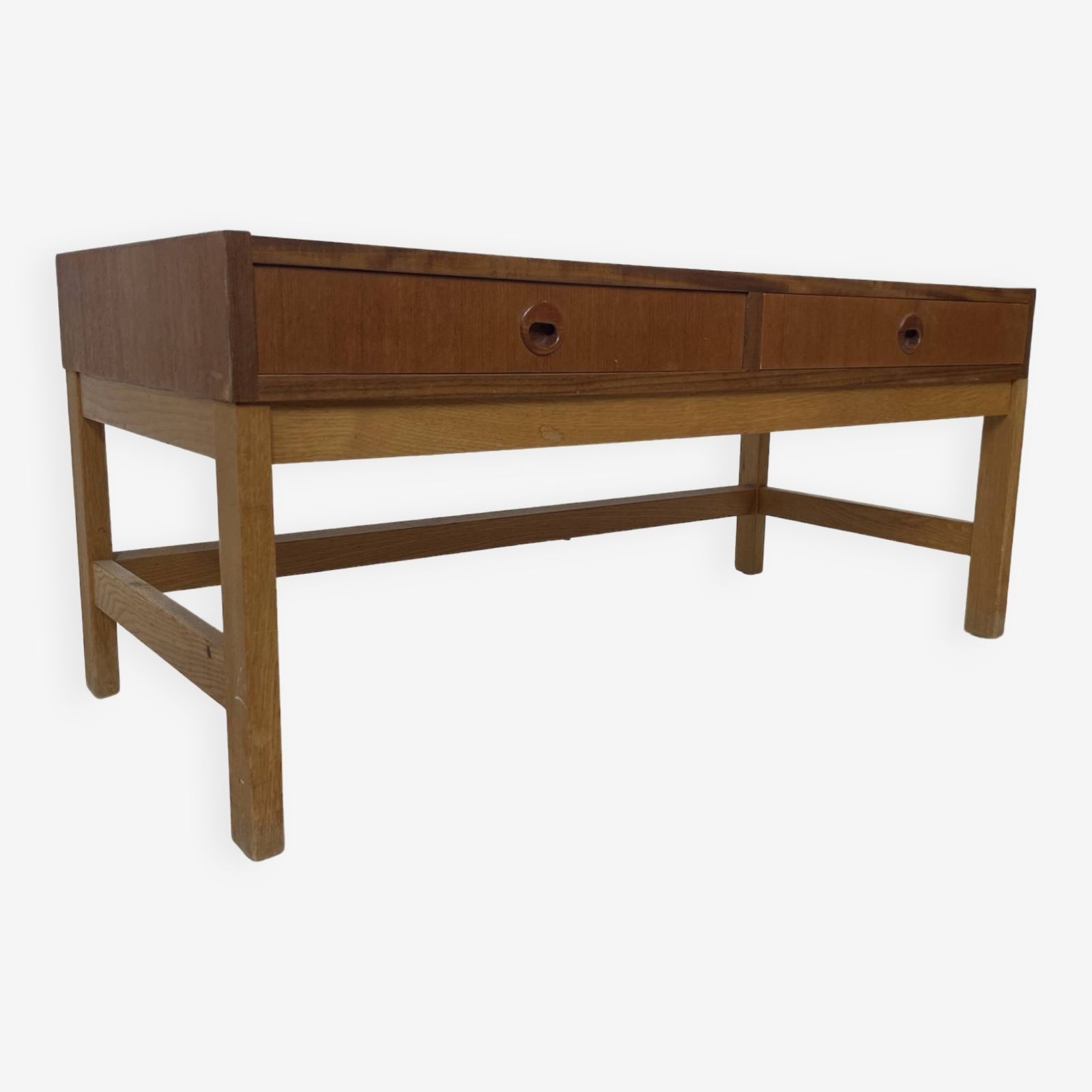 Vintage Danish Cabinet Low Model 1960s Teak Veneer