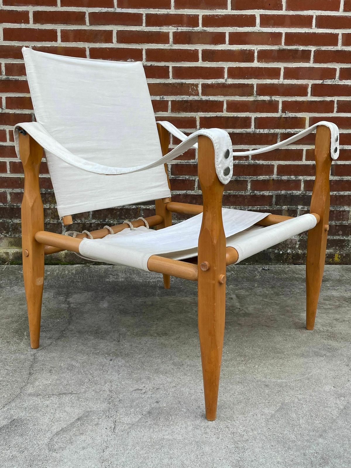 Vintage Safari Chair 1960s Denmark With Canvas Minimalist Design photo Furniture