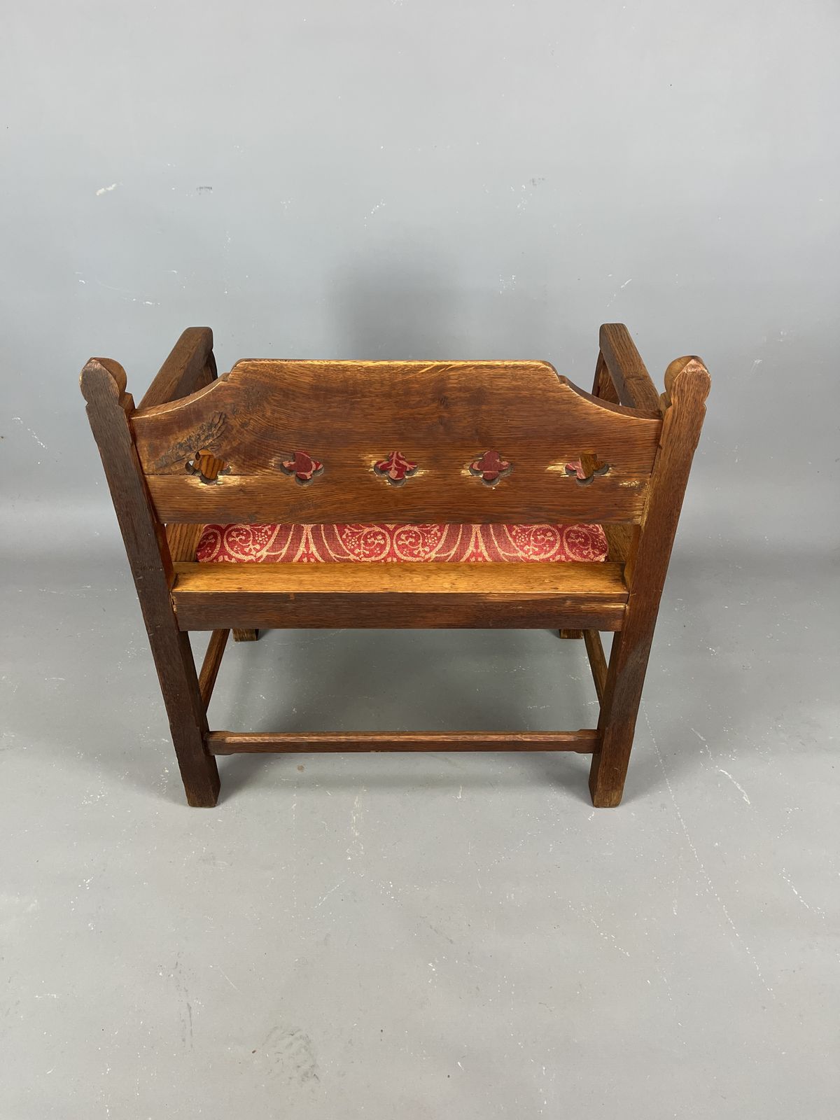 Set Of 3 Gothic Revival Hall Seats photo vintage