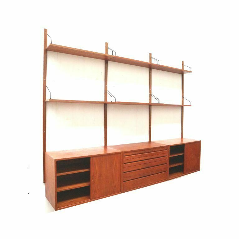 Teak Vintage Wall System By Poul Cadovius For Cado From The 1960s photo furniture