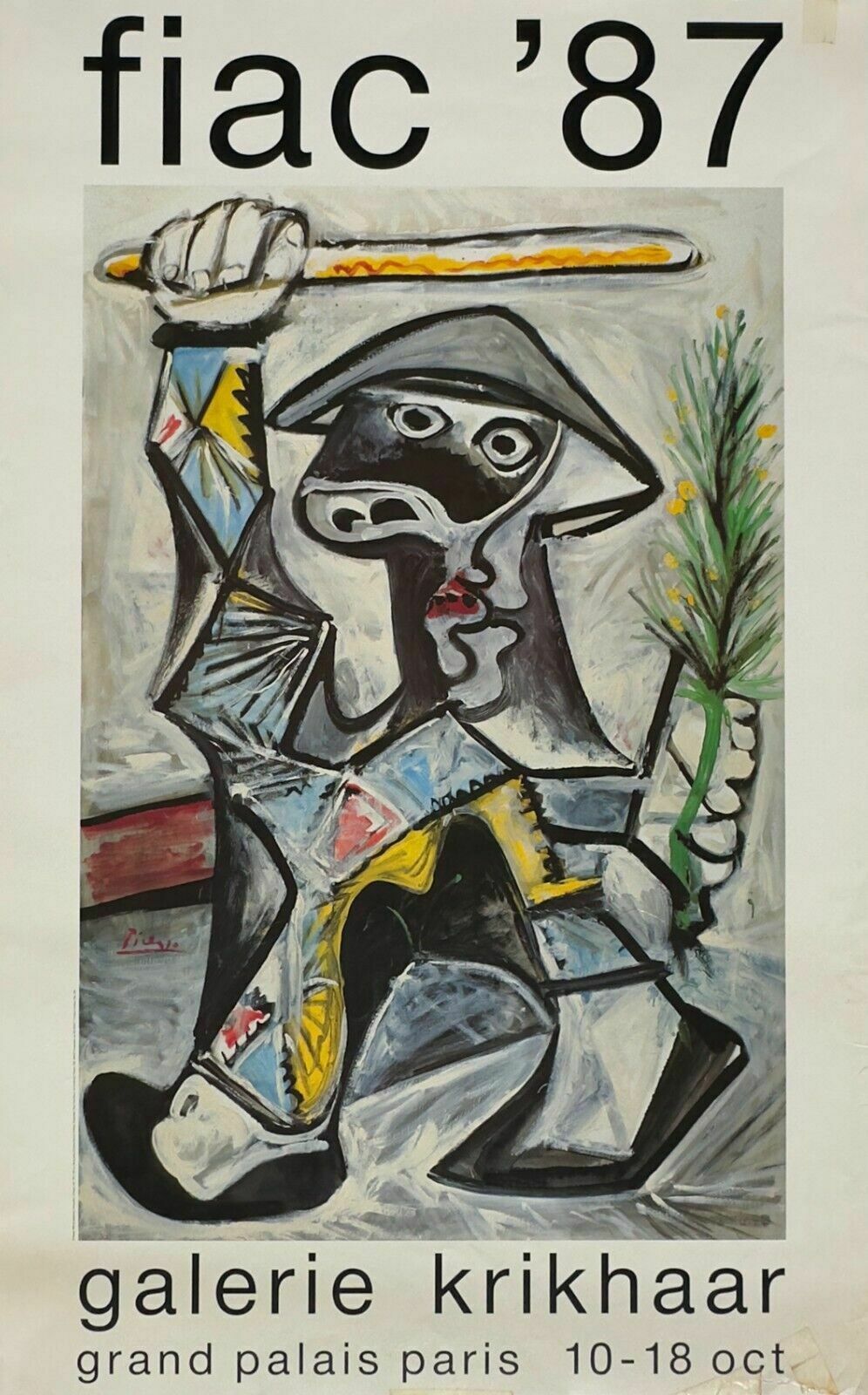 Picasso Pablo   Vintage Poster Fiac Expo 1987 Paris Gallery Krikhaar