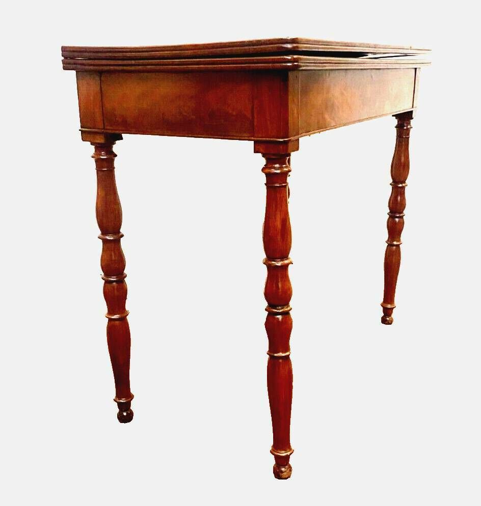 Louis Philippe Style Game Table In Mahogany And 19th Century Veneer photo vinterior