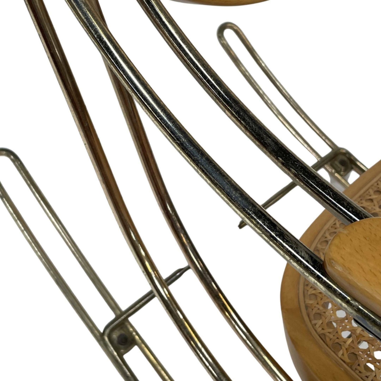 photo furniture Vintage Rocking Chair In Brass And Bentwood 1970