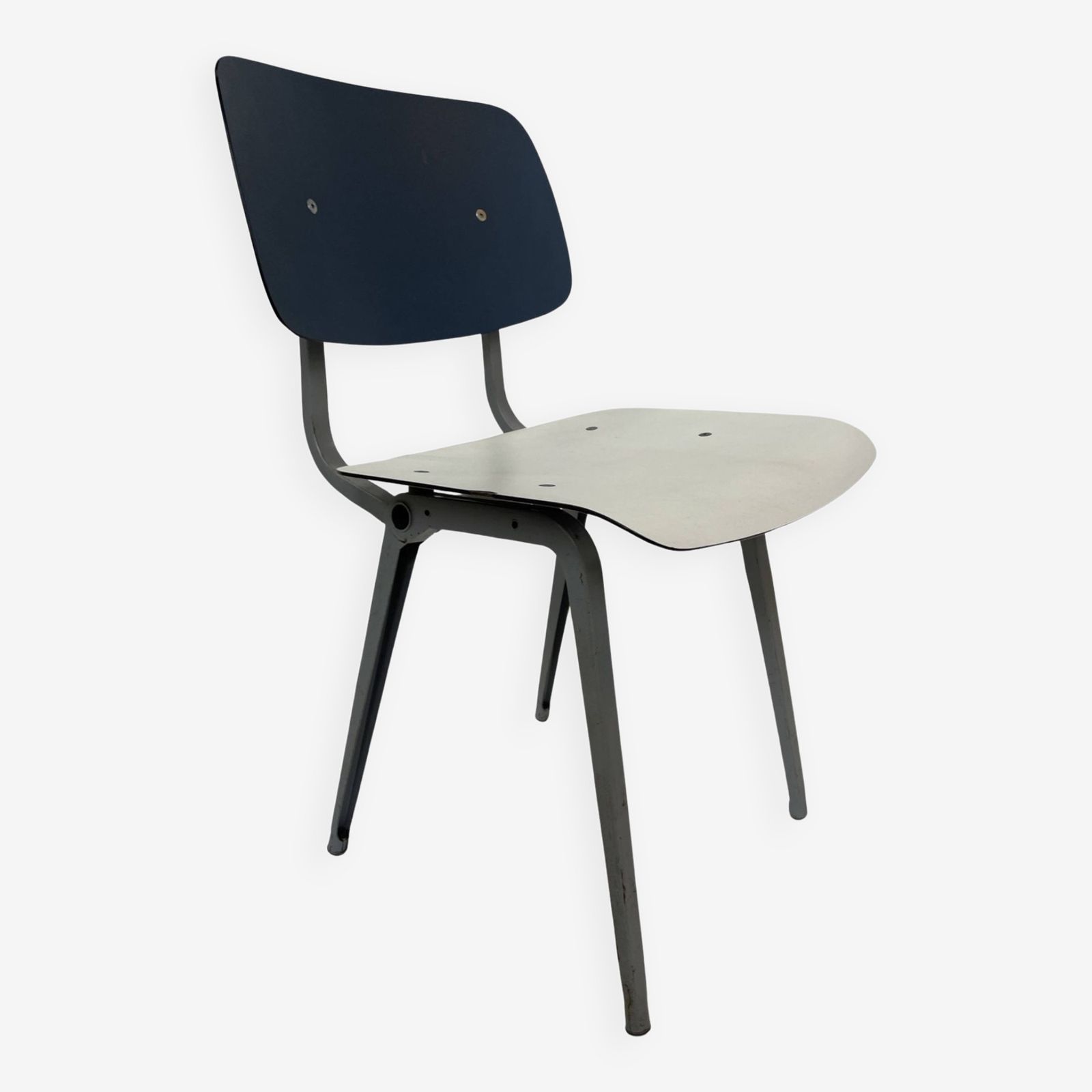 Vintage Friso Kramer Revolt Chair For Ahrend De Cirkel 1960 Bi Colour