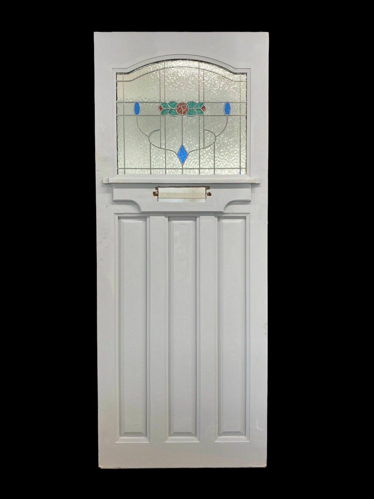 Art Deco Style Front Door Period Stained Glass Old Reclaimed Antique Lead 20s 30