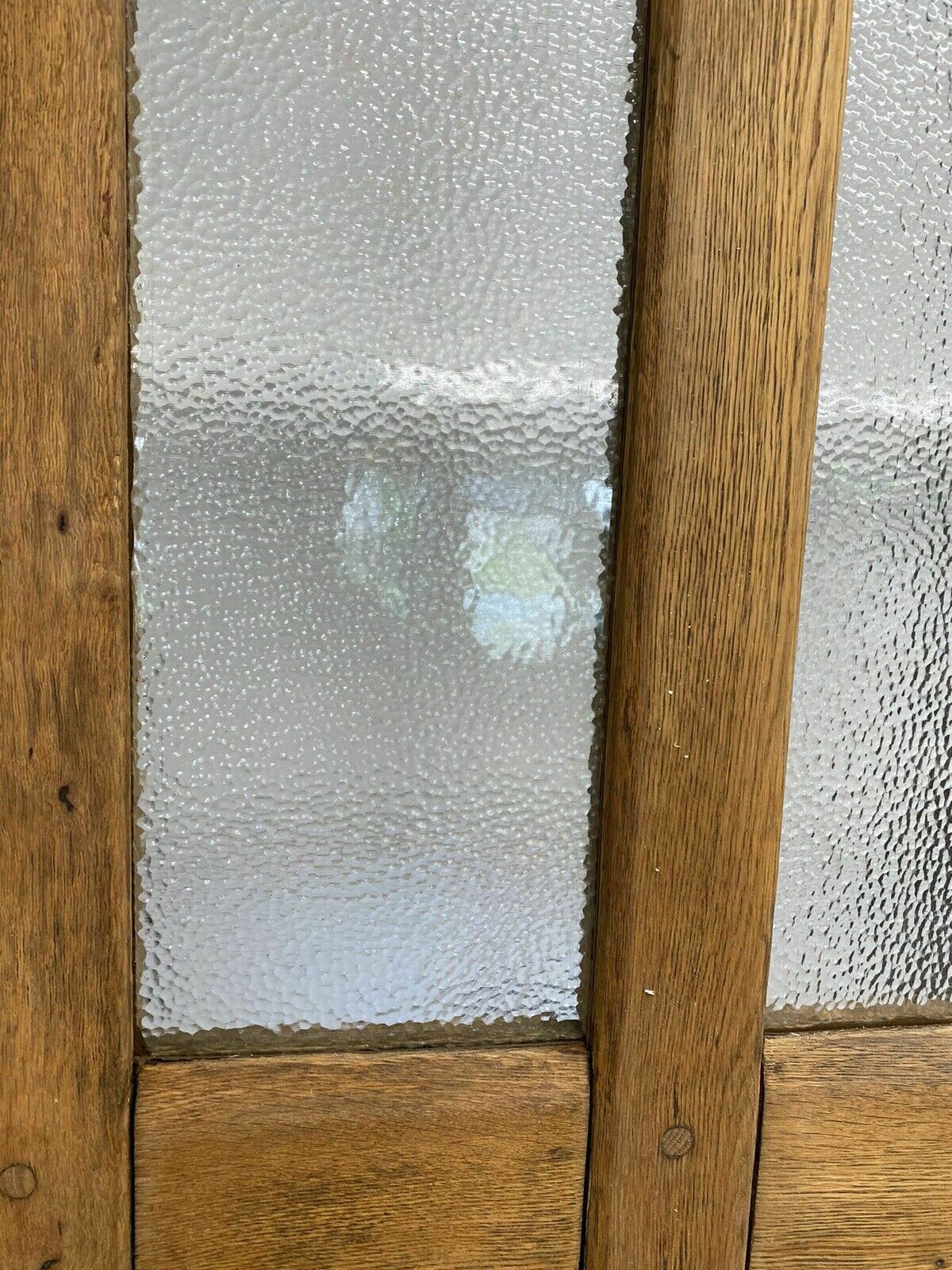 Solid Oak Front Door Old Period Antique Reclaimed Hardwood Glazed Cast Iron Oils photo vinterior