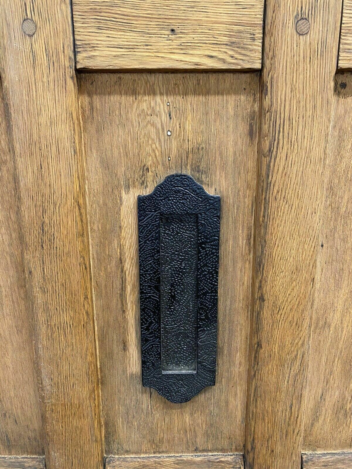Solid Oak Front Door Old Period Antique Reclaimed Hardwood Glazed Cast Iron Oils photo buy