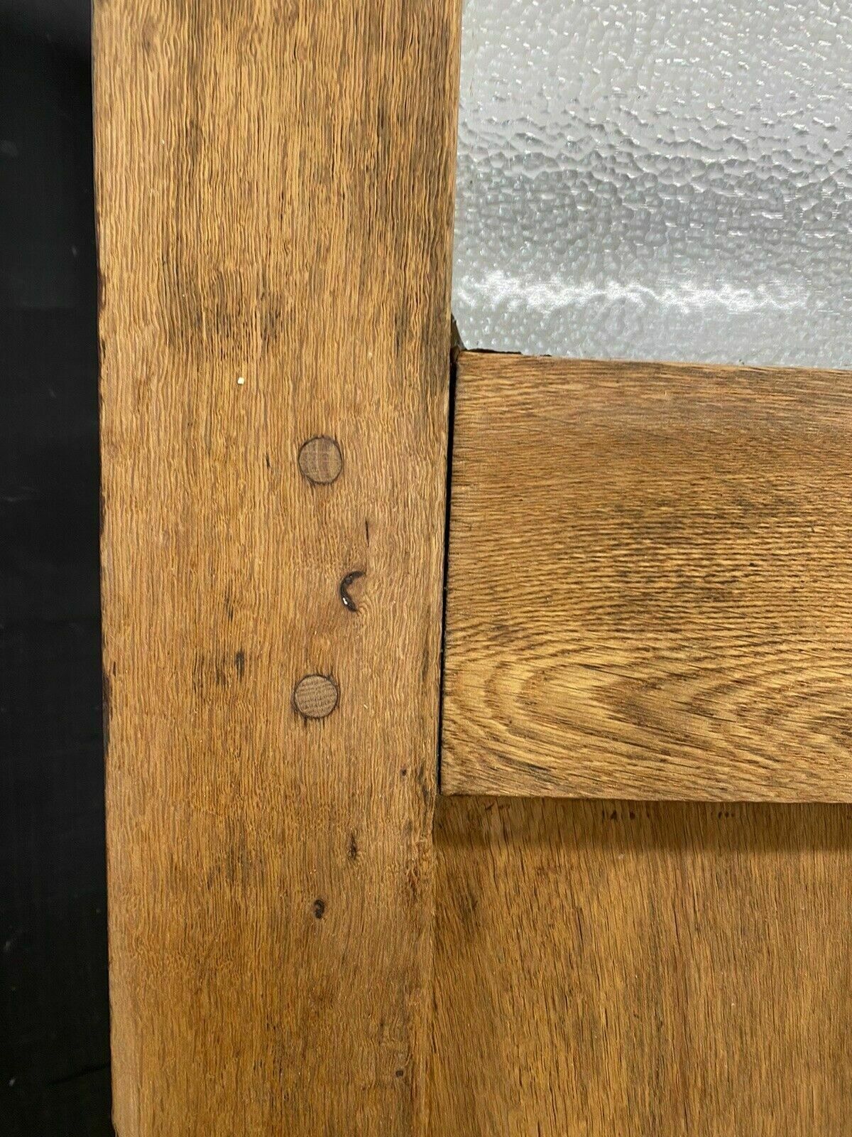 Solid Oak Front Door Old Period Antique Reclaimed Hardwood Glazed Cast Iron Oils photo vintage