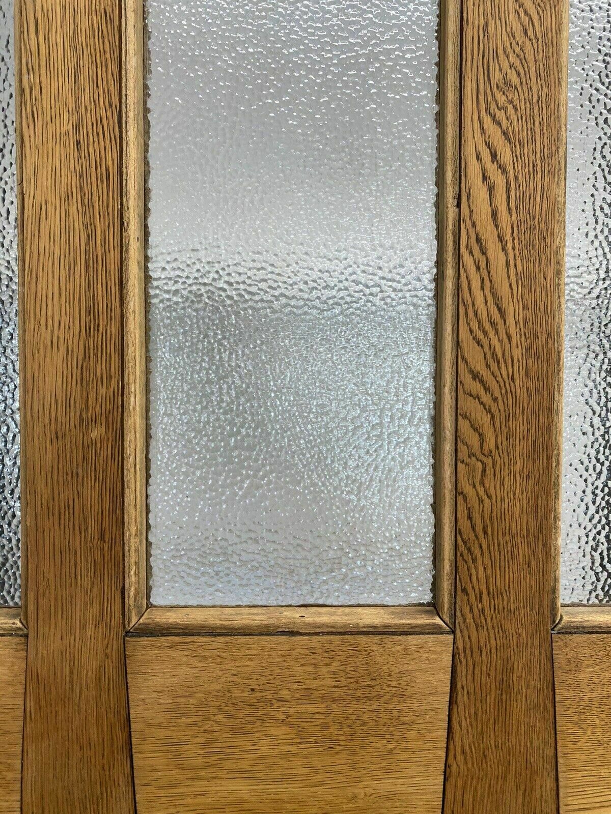 photo vintage Solid Oak Front Door Old Period Antique Reclaimed Hardwood Glazed Cast Iron Oils