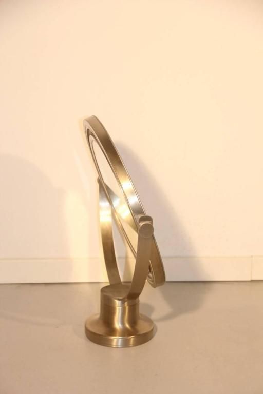 Swivel Mirror Brushed Metal Artemide Sergio Mazza, 1960s photo furniture