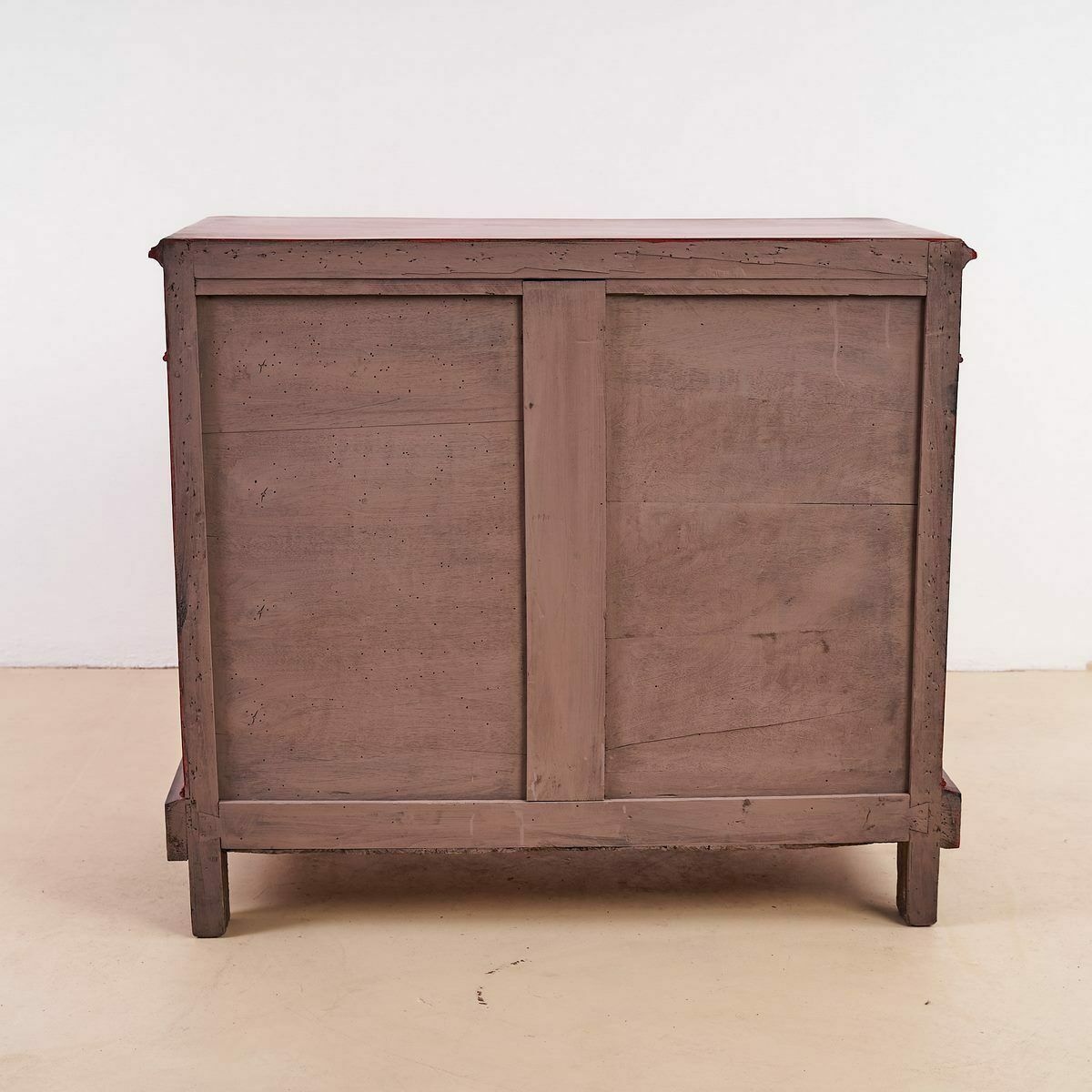 photo furniture Umbertino Red Chest Of Drawers, Four Drawers