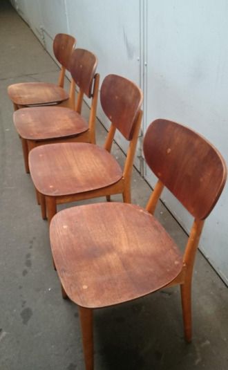 Set Of 4 Sb13 Lounge Chairs & Table By Cees Braakman For Pastoe, 1950 S,. photo furniture
