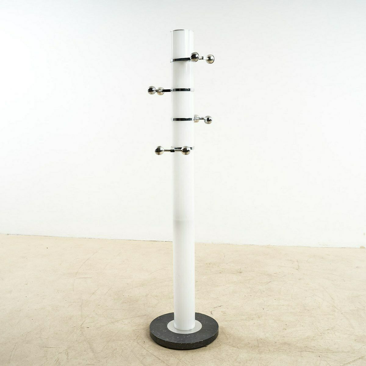 70's Coat Rack With Marble Base, Space Age Style