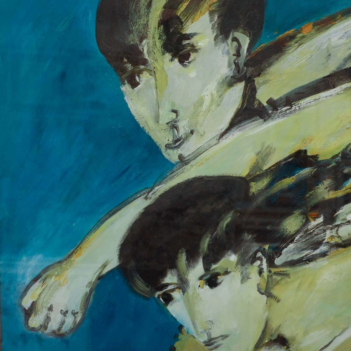 Remo Brindisi, Oil On Canvas From 1980 photo furniture