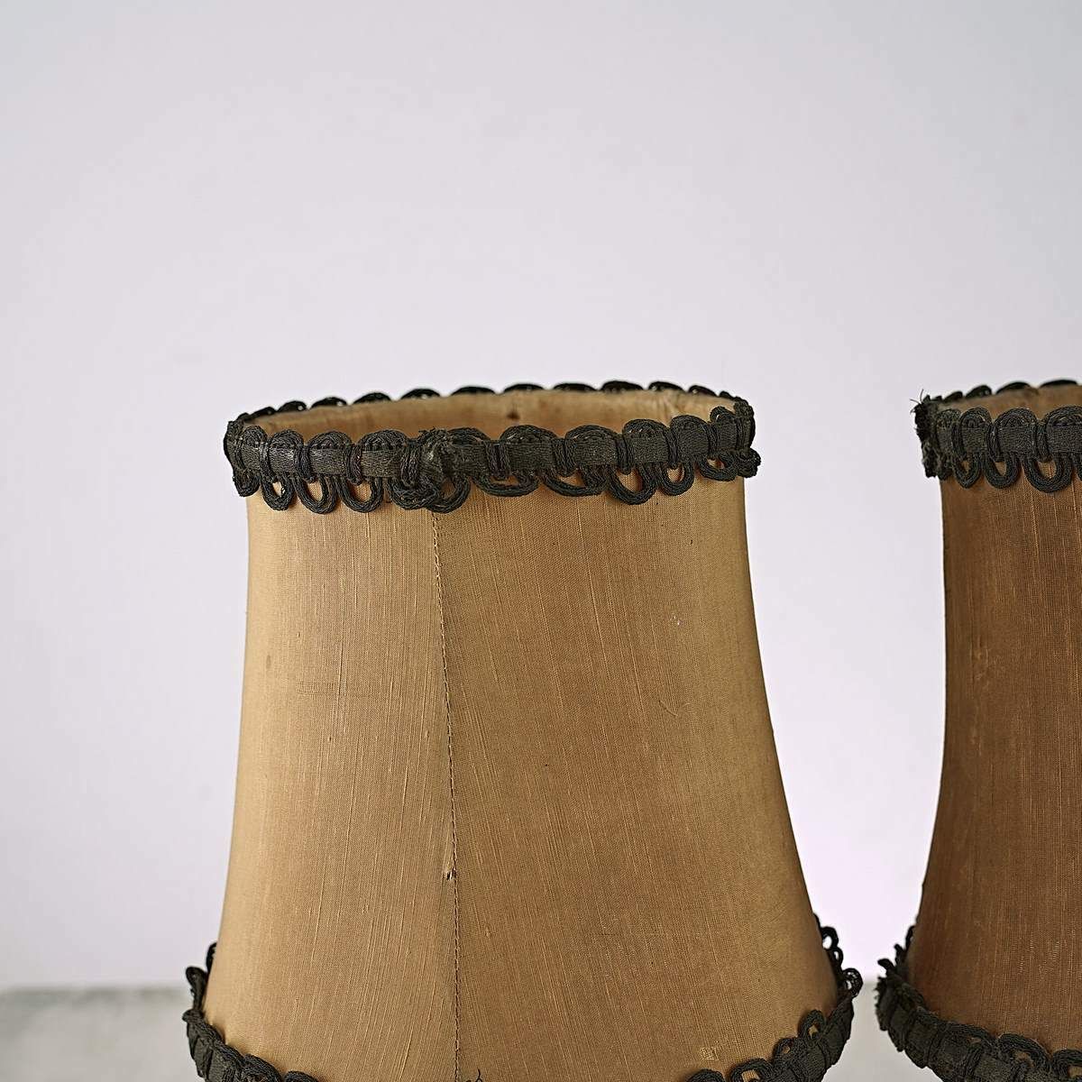 Pair Of Ceramic Lamps From The 50s 60s In White Glass Ceramic photo furniture