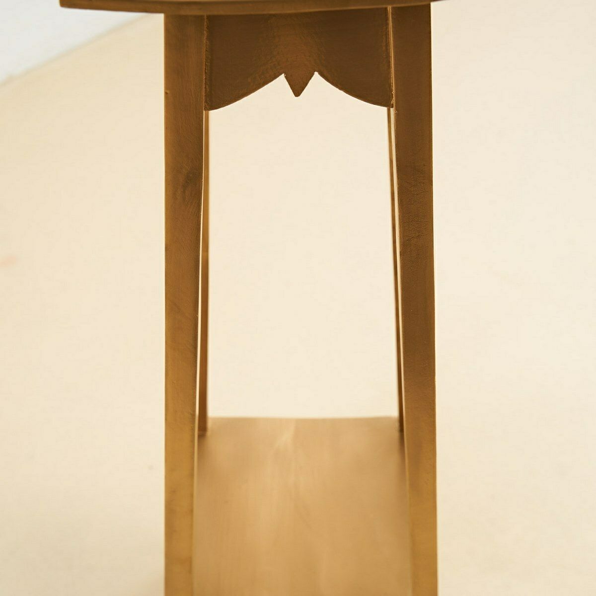 Vase Holder   Golden Wood Sculpture photo for sale